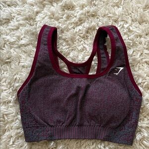 Gymshark Burgundy Seamless Racerback Sports Bra